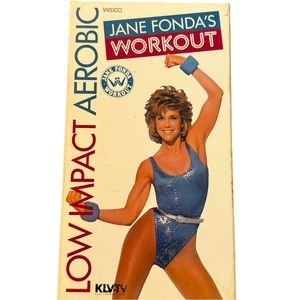 Vintage Exercise/Workout VHS Tape: “Jane Fonda’s Workout: Low Impact Aerobic.”